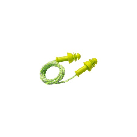 Pip FLANGE/DISC COMBO, CORDED, 25 NRR, LIME TPE W/ TEXTILE, PK 2000 267-HPR300C